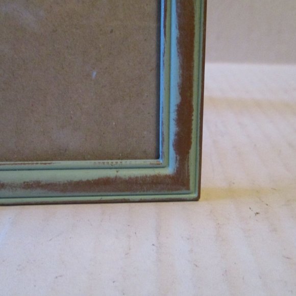 *Cynthia Rowley Table Top Picture Frame Aqua Green Distressed - Picture 3 of 5